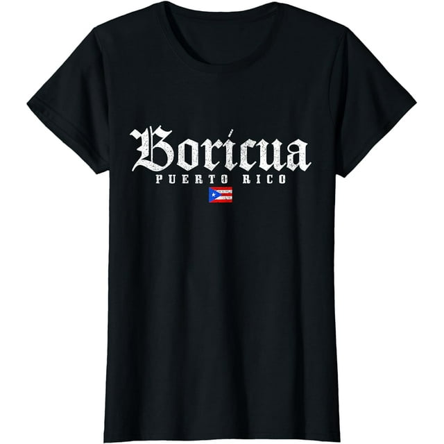 Puerto Rico Boricua Vintage Puerto Rican Flag Pride T-Shirt - Walmart.com