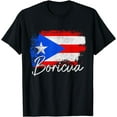thumbnail image 1 of Puerto Rico Boricua Vintage Puerto Rican Flag Pride T-Shirt, 1 of 3