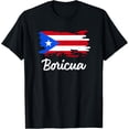 thumbnail image 1 of Puerto Rico Boricua Vintage Puerto Rican Flag T-Shirtmen and women can wear, black, white, gifts.S,M,L,XL,2XL,3XL,2094XL, 1 of 4