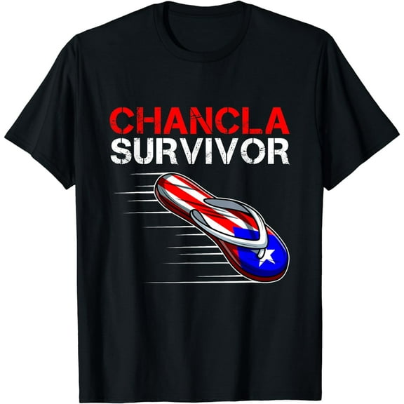 Puerto Rico Chancla Survivor Puerto Rican Spanish Joke T-Shirt