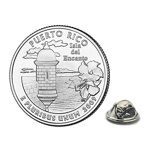 Coin Perfection Silver Puerto Rico Uncirculated U.S. Quarter 2009 Button Pin
