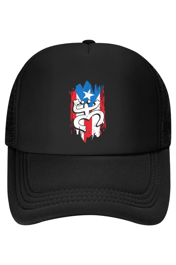 Puerto Rico Coqui Taino Symbol Puerto Rican Flag Frog Retro Baseball Cap