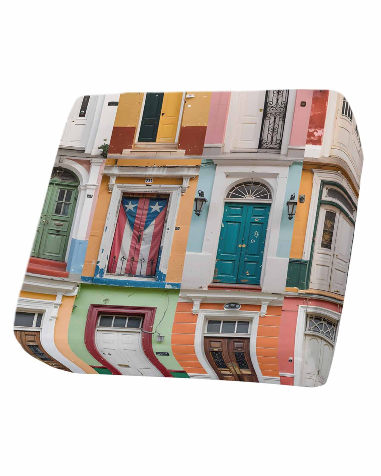 Puerto Rico Couch Cushion Covers Stretch, Washable Sofa Seat Covers Individual Seat Cushion Sofa Slipcovers Vintage Boho Style Door Gates Couch Cover Furniture Protector S-1PCS