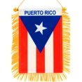 Puerto Rico Country Flag Mini Fringed Banner to Hang on Car Window