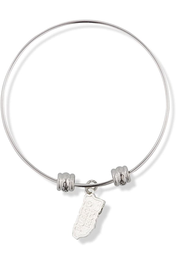 Puerto Rico Country Map Fancy Charm Bangle