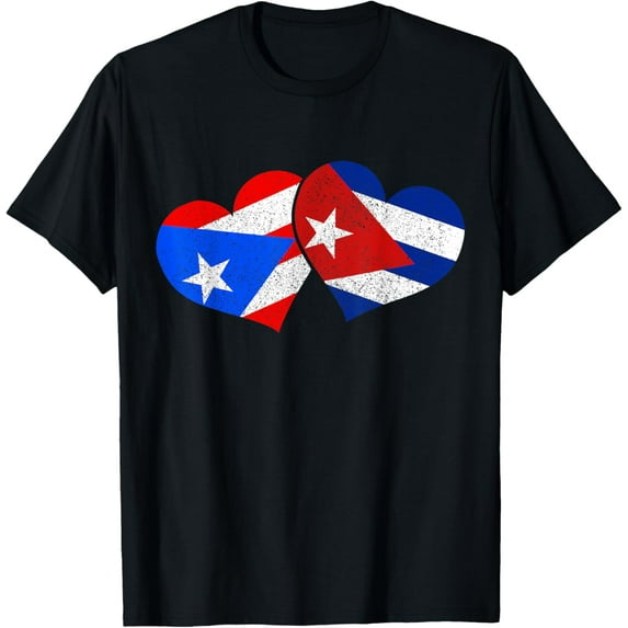Puerto Rico & Cuba Pride Heritage Puerto Rican Kuban T-Shirt