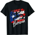 thumbnail image 1 of Puerto Rico Distressed Rican Roots Coqui Taino Boricua Frog T-Shirt Black Small, 1 of 4