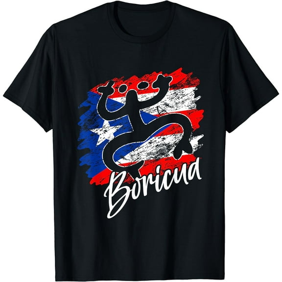 Puerto Rico Distressed Rican Roots Coqui Taino Boricua Frog T-Shirt Black Small