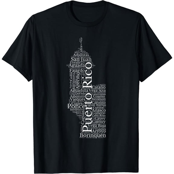 Puerto Rico El Morro Prideful Puerto Rican Cities and Towns T-Shirt Black Large