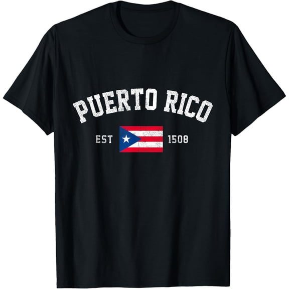 Puerto Rico Est. 1508 Puerto Rican Flag Independence Day T-Shirtmen and women can wear, black, white, gifts.S,M,L,XL,2XL,3XL,2097XL
