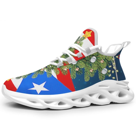 Puerto Rico Feliz Navidad Shoes Trail Running Shoe Non-Slip Breathable Comfortable Sneakers white Size 13