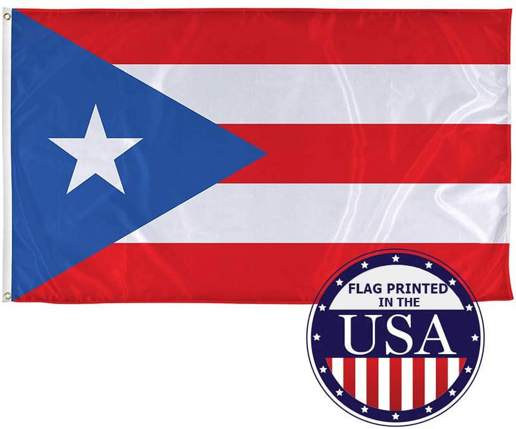 Puerto Rico Flag – 3ft x 5ft Polyester Flag, World Flag Collection, Printed in The USA