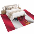 Puerto Rico Flag Area Rug 5'x7', Chicken Red Strip Pentagram Soft Mat ...
