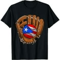 thumbnail image 1 of Puerto Rico Flag Baseball Ball Softball Sport Player Lover T-Shirt Shirts, 1 of 7