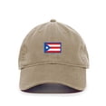 thumbnail image 1 of Puerto Rico Flag Baseball Cap Embroidered Cotton Adjustable Dad Hat Khaki, 1 of 1
