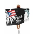 thumbnail image 1 of Puerto Rico Flag Beach Towels Oversized Super Absorbent, Modern Art Palm Tree American Flags Lightweight Bath Towel Quick Dry Sets For Bathroom/Pool/Rv Camping/Beach Play/Gym Room/Picnic 30"x60", 1 of 8