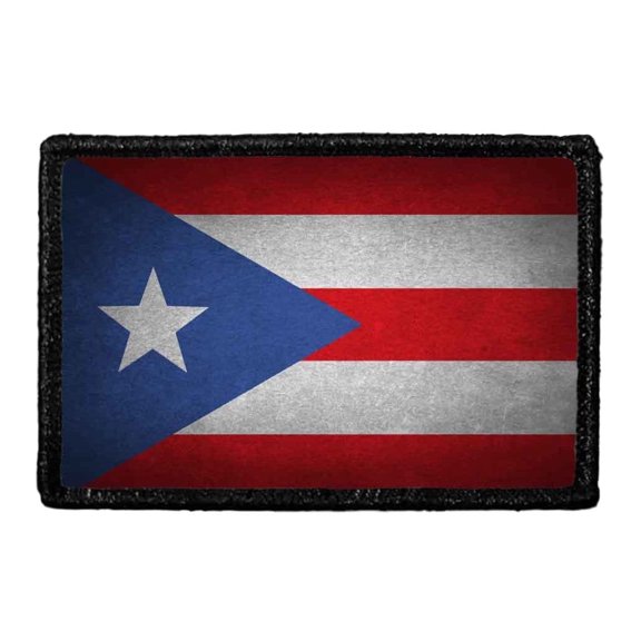 Puerto Rico Flag - Color - Distressed - Removable Patch