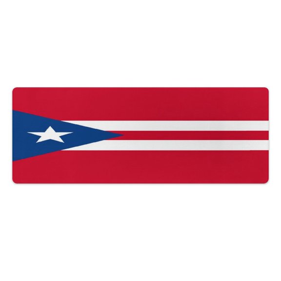 Puerto Rico Flag Design Kitchen Mats Pvc 2PCS, Non-Slip Kitchen Pvc Mats And Rugs,Cushioned Anti Fatigue Standing Mat for Home