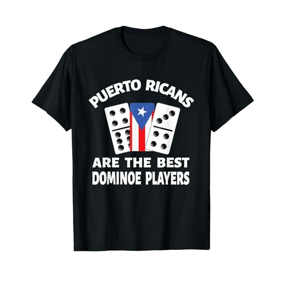 Puerto Rico Flag Domino Puerto Rican Dominoes Train Boricua T-Shirt