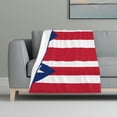 thumbnail image 1 of Puerto-Rico Flag Flannel Fleece Blanket All Season Flannel Throw For Sofa Bed Car Outdoor Home 32x48 Inch, 1 of 6