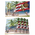 thumbnail image 1 of Puerto Rico Flag Frog Coconut Trees Placemats Set of 6,Wipeable Washable Table Mats for Dining Tables, Ocean Beach Place Mats for Kitchen Event Party Tabletop Decor, 1 of 9