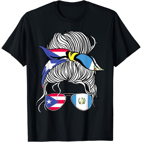 Puerto Rico Flag Guatemala Grown Women Girl Country T-Shirt
