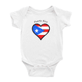 thumbnail image 1 of Puerto Rico Flag Heart Love Cute Baby Bodysuit Clothes, 1 of 5