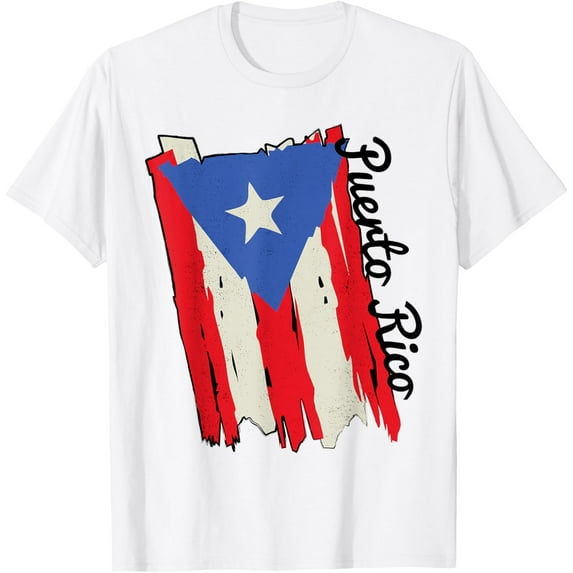 Puerto Rico Flag Hispanic Heritage Month Boricua Rican Retro T-ShirtMen and women can wear white T-shirts, gifts. Age: M,，L，XL，2XL,3XL, 236XL
