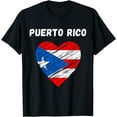 thumbnail image 1 of Puerto Rico Flag Holiday Puerto Rico Heart Puerto Rican Flag T-Shirt, 1 of 4