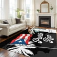 thumbnail image 1 of Puerto Rico Flag Large Area Rugs 8x10 ft Modern Art Building Red Blue Flag Palm Trees Washable Rug Non Slip Indoor Carpet Absorbent Floor Mat for Living Room Bedroom Dining Room, 1 of 9
