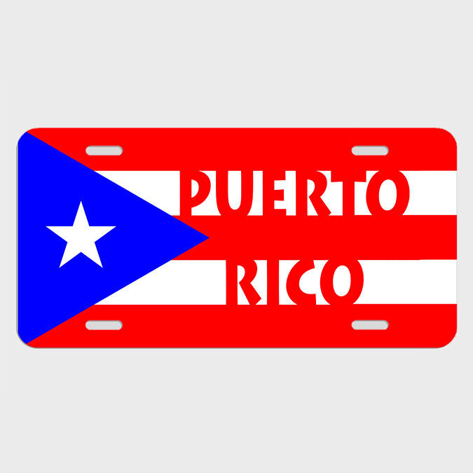 Puerto Rico 6x12 Aluminum License Plate - Novelty Tag