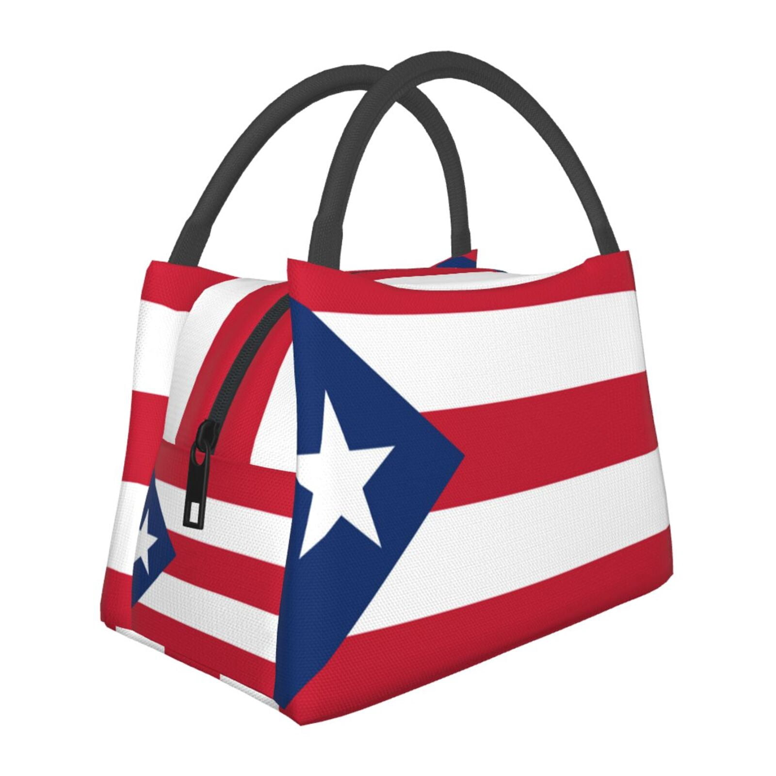 Puerto-Rico Flag Lunch Tote Bag Trendy Lightweight Reusable Stylish ...