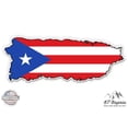 thumbnail image 1 of Puerto Rico Flag Map - 3" Vinyl Sticker - For Car Laptop I-Pad Phone Helmet Hard Hat - Waterproof Decal, 1 of 1