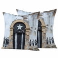 thumbnail image 1 of Puerto Rico Flag Outdoor Waterproof Pillow Covers, Retro Rustic Door Artwork Picture Prints Decorative Square Throw Pillowcase Sofa Cushion Sham for Patio/Couch/Chair, 24"x24" 2 Pack, 1 of 8