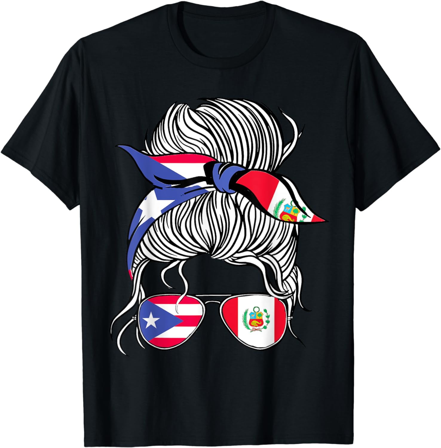 Puerto Rico Flag Peru Grown Women Girl Country T-Shirt - Walmart.com