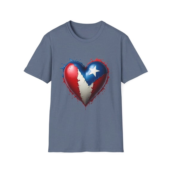 Puerto Rico Flag Pride Heart T-Shirt