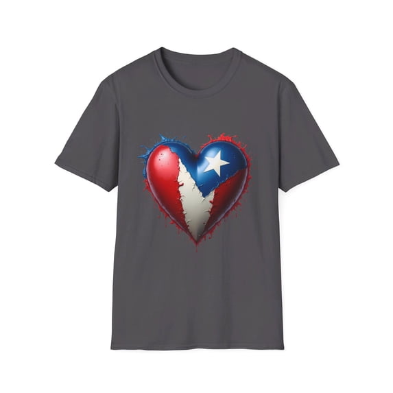Puerto Rico Flag Pride Heart T-Shirt