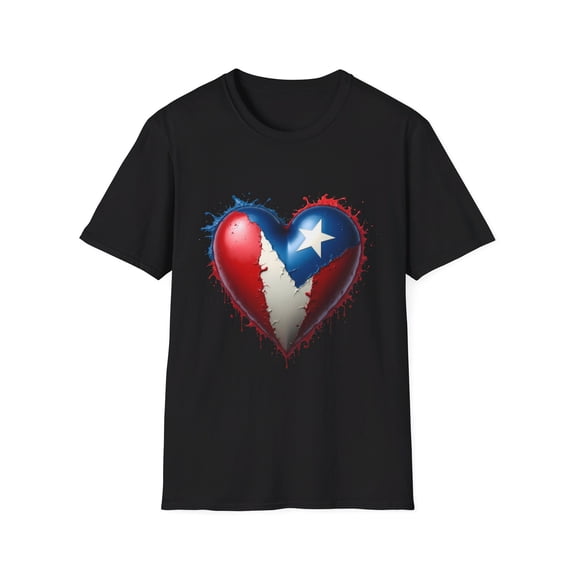 Puerto Rico Flag Pride Heart T-Shirt