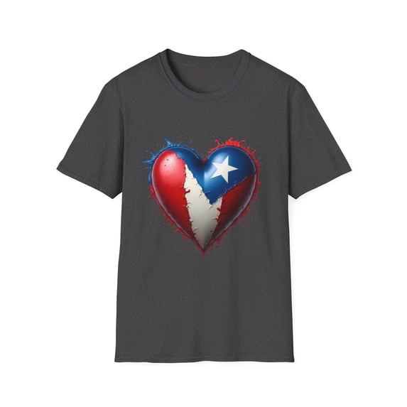 Puerto Rico Flag Pride Heart T-Shirt