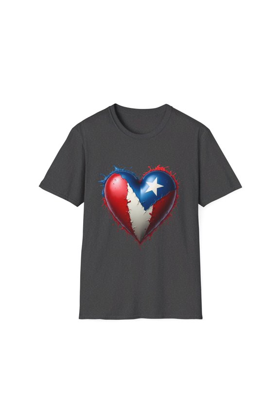 Puerto Rico Flag Pride  Heart T-Shirt