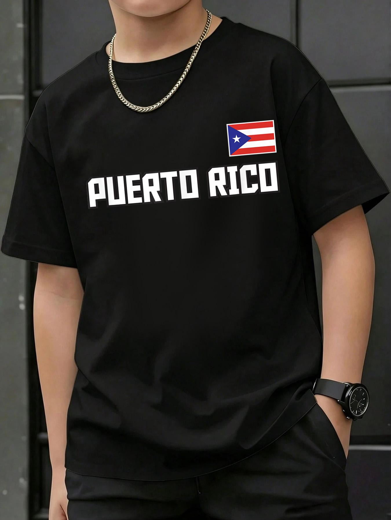 Puerto Rico Flag Puerto Rican Pride Athletic Style Country Kids T-Shirt ...