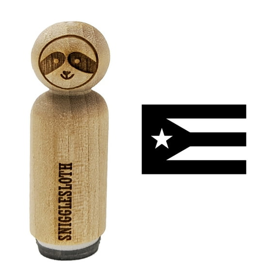 Puerto Rico Flag Rubber Stamp for Scrapbooking Crafting Stamping - Mini 1/2 Inch
