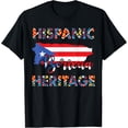 thumbnail image 1 of Puerto Rico Flag Shirt Hispanic Heritage Month Boricua Rican T-Shirt, 1 of 4
