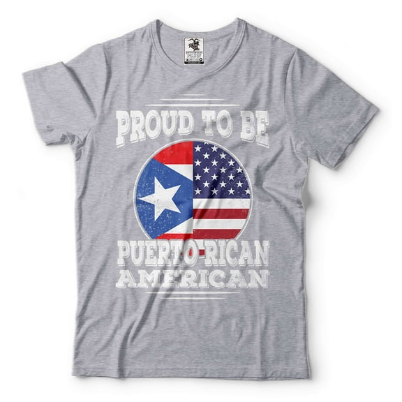 Puerto Rico Flag Shirt Puerto Rican Patriotic Shirt American Puerto Rican Shirt Puerto Rico Tee (4X-Large Grey)