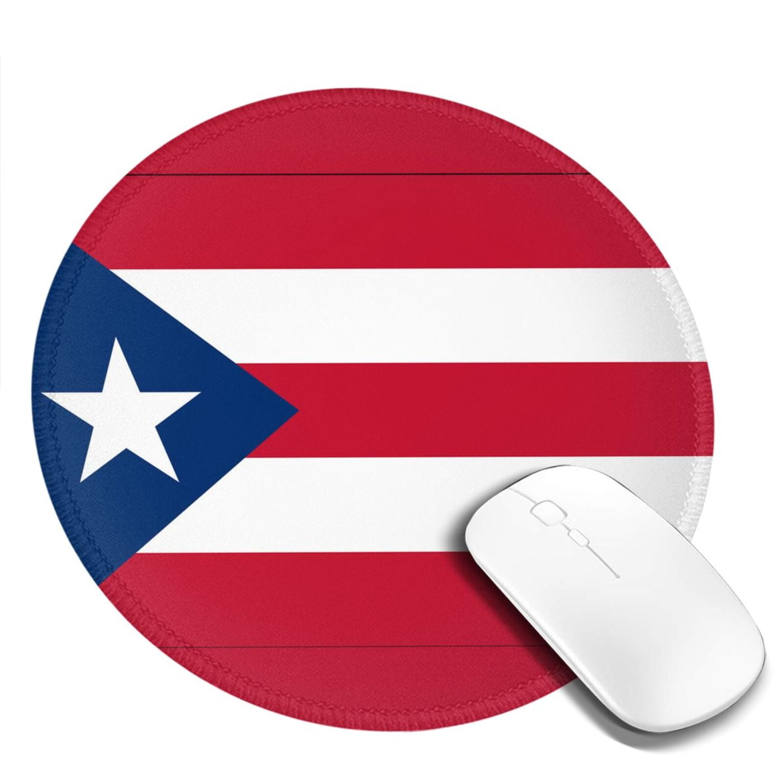 Puerto-Rico Flag Small Round MousePad for Wireless Computer Laptop ...