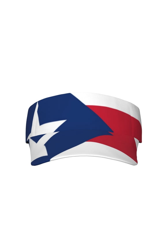 Puerto-Rico Flag Sport Visor Hats Sun Protection Outdoor Activity For Women Men