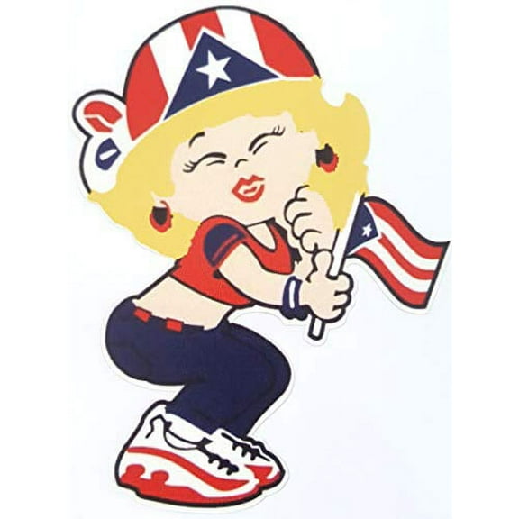 Puerto Rico Flag Sticker (Pack of 2), Puerto Rican Flag, Nena Boricua