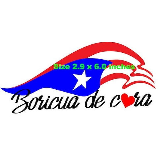 Puerto Rico Flag Sticker (Pack of 2) Puerto Rican, Vinyl Decal, Boricua