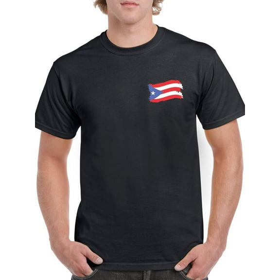 Puerto Rico Flag. T-Shirt Men -SPIdeals Designs, Male Small