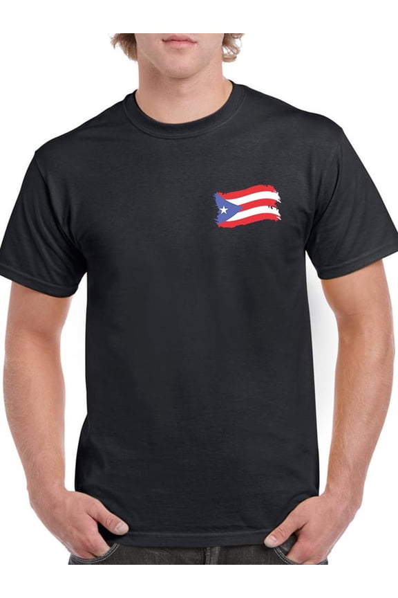 Puerto Rico Flag. T-Shirt Men -SPIdeals Designs, Male XX-Large